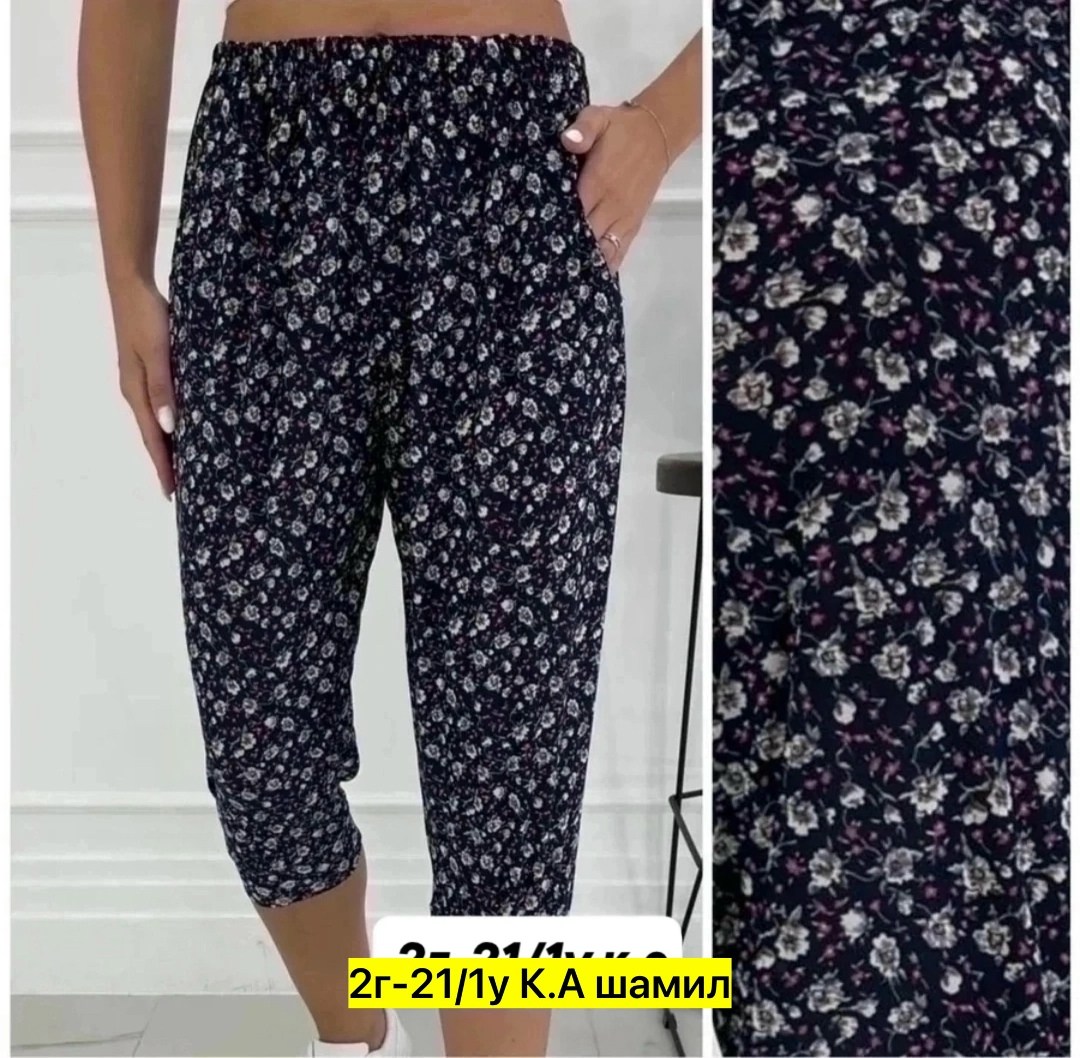 бриджи в цветочек,бриджи женские,бриджи капри,капри женские,бриджи женские большие размеры