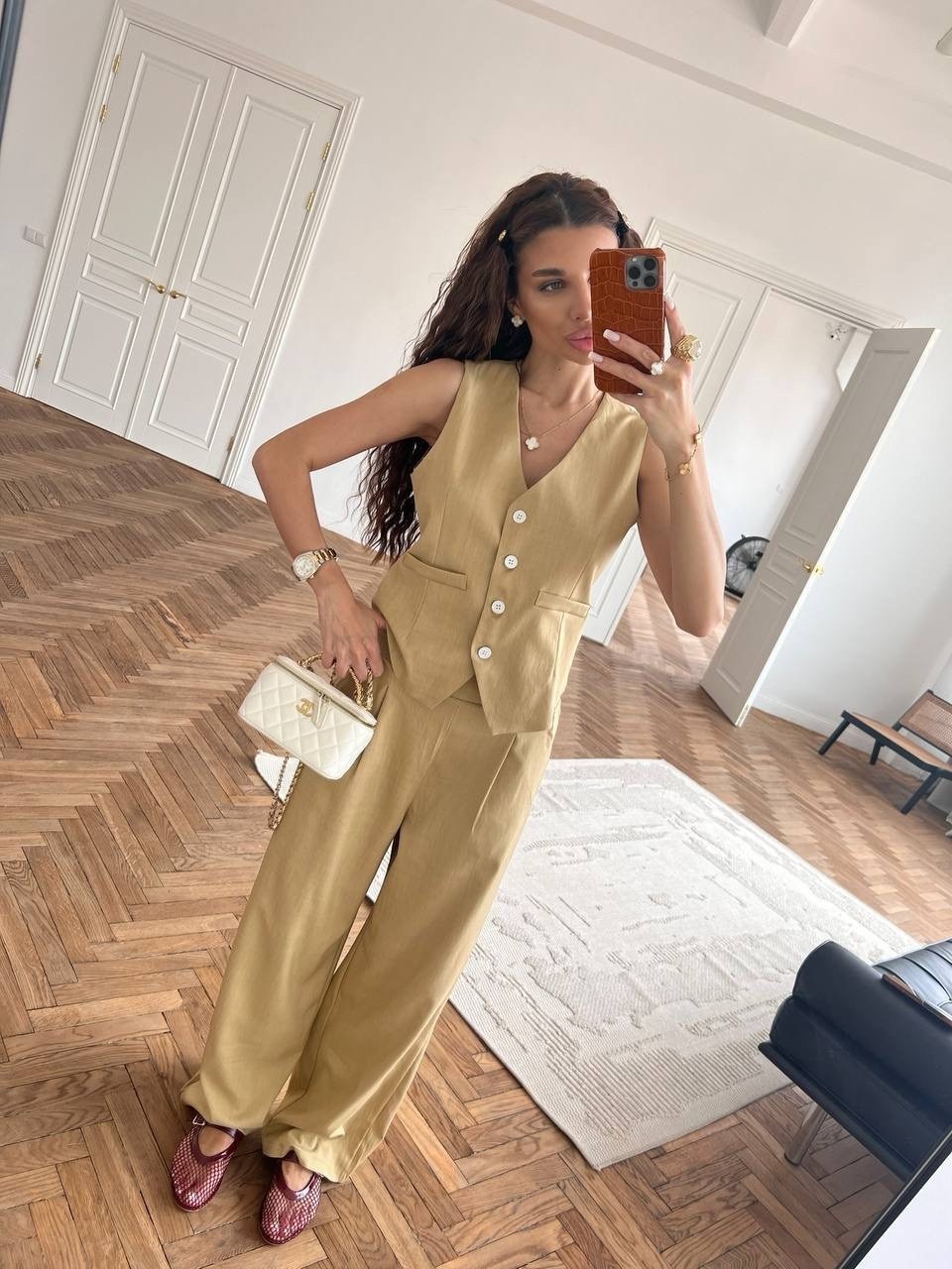 брючный костюм,костюм брючный с жилеткой li-style 312160391,костюм брючный с жилетом "какао",женский брючный костюм люше 3611,женский брючный костюм