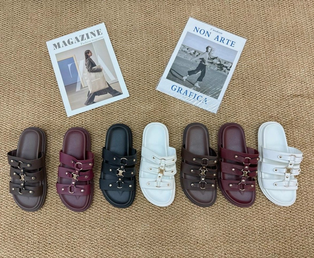 шлепанцы celine,женские шлепанцы,сандалии женские,модные шлепанцы,