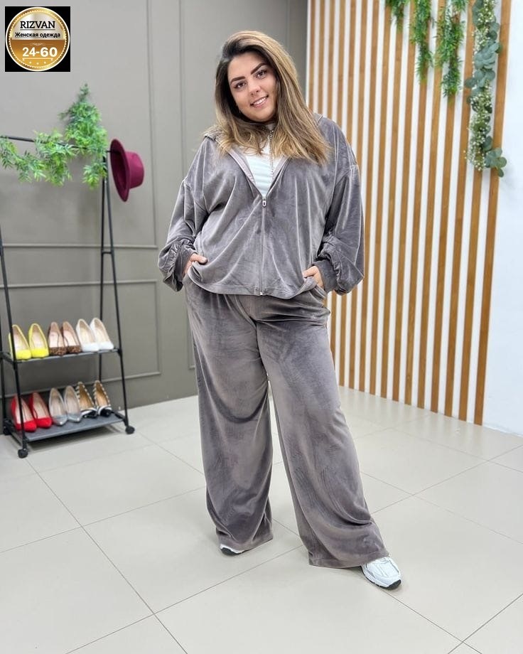 велюровый костюм,костюм с брюками,женские костюмы больших размеров,костюм женский велюровый,одежда для женщин