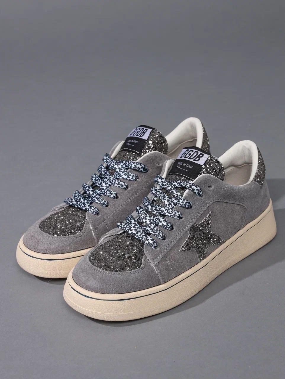 кроссовки golden goose с пайетками на платформе,,кроссовки golden goose,кеды golden goose,golden goose кеды glitter