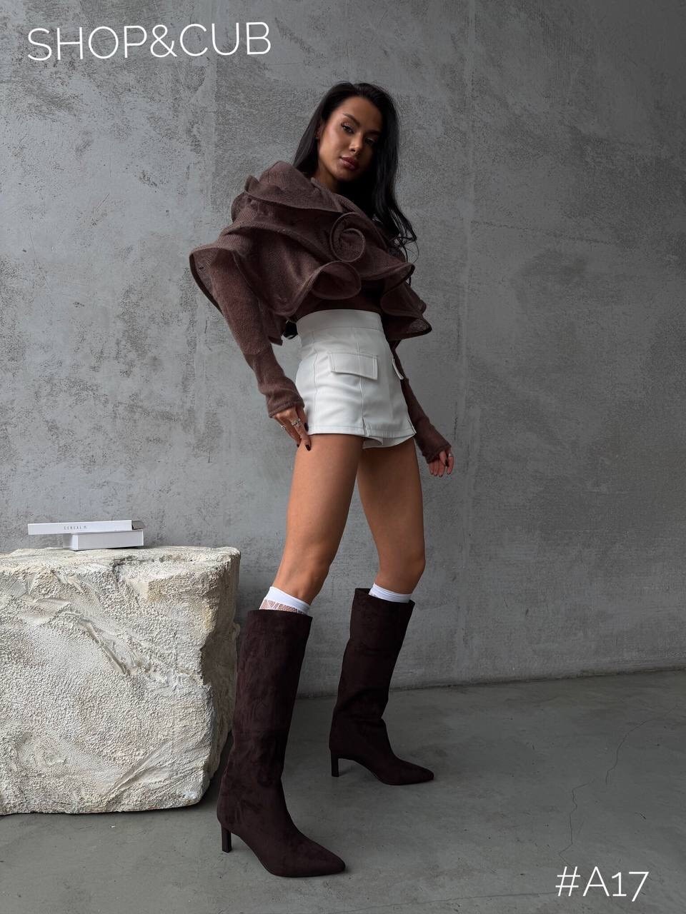 демисезонные шоколадные коричневые сапоги высокие сапоги трубы ботфорты замшевые высокий каблук,сапоги,стильные сапоги,сапоги замшевые,сапоги демисезонные