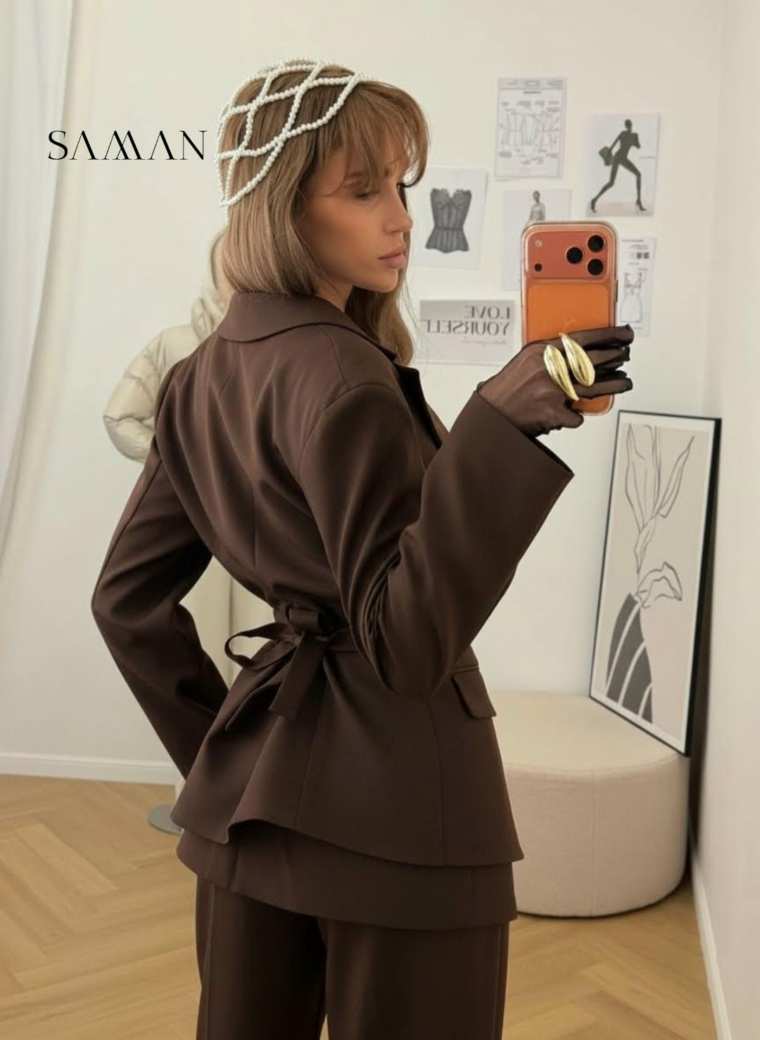 костюм женский,костюм деловой черный,женский костюм с блейзером двубортный брючный костюм с широкими штанинами,элегантный повседневный костюм,шелковый брючный костюм женский