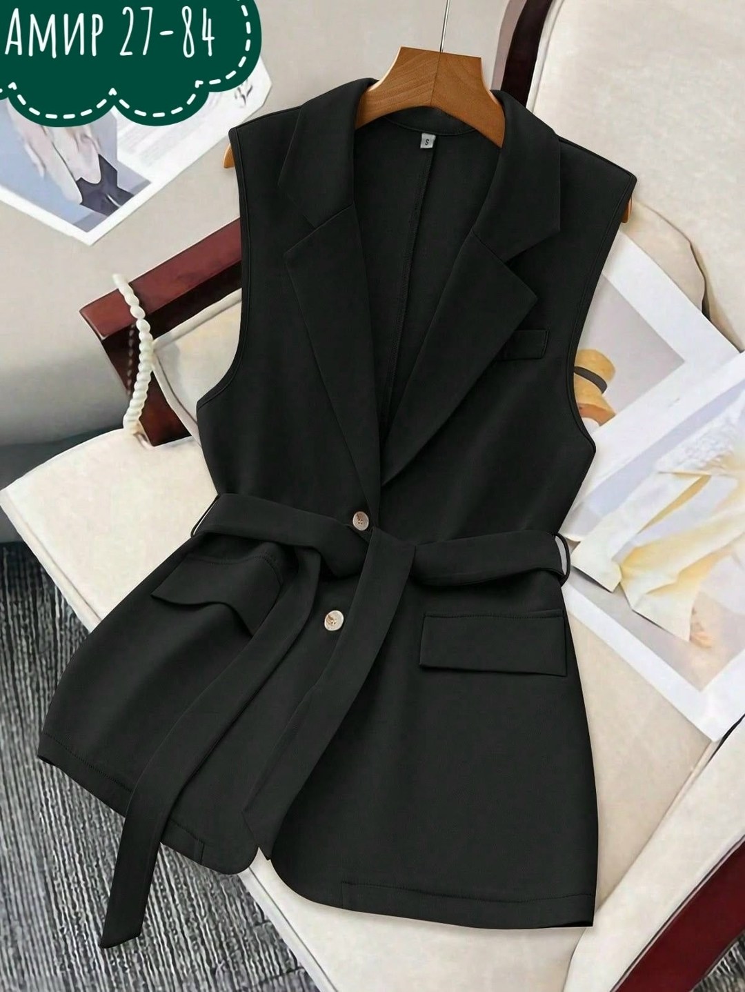 жилетка женская,женские жилеты,удлиненный жилет,жилет с поясом,кожаный удлиненный жилет