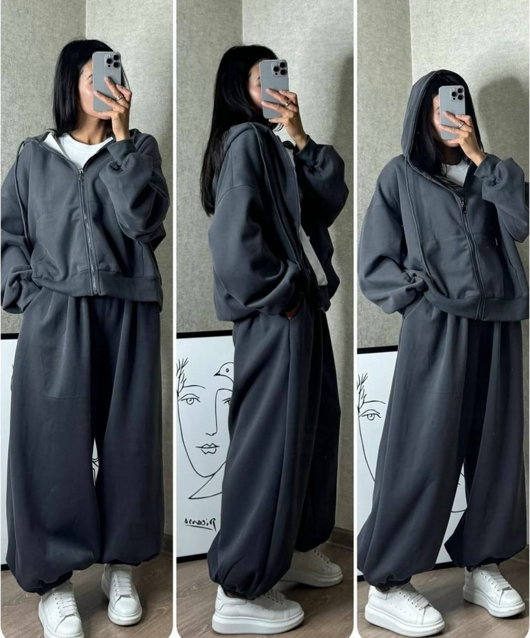 костюм оверсайз,костюм спортивный оверсайз,худи оверсайз,костюм женский на флисе,теплый костюм оверсайз на флисе
