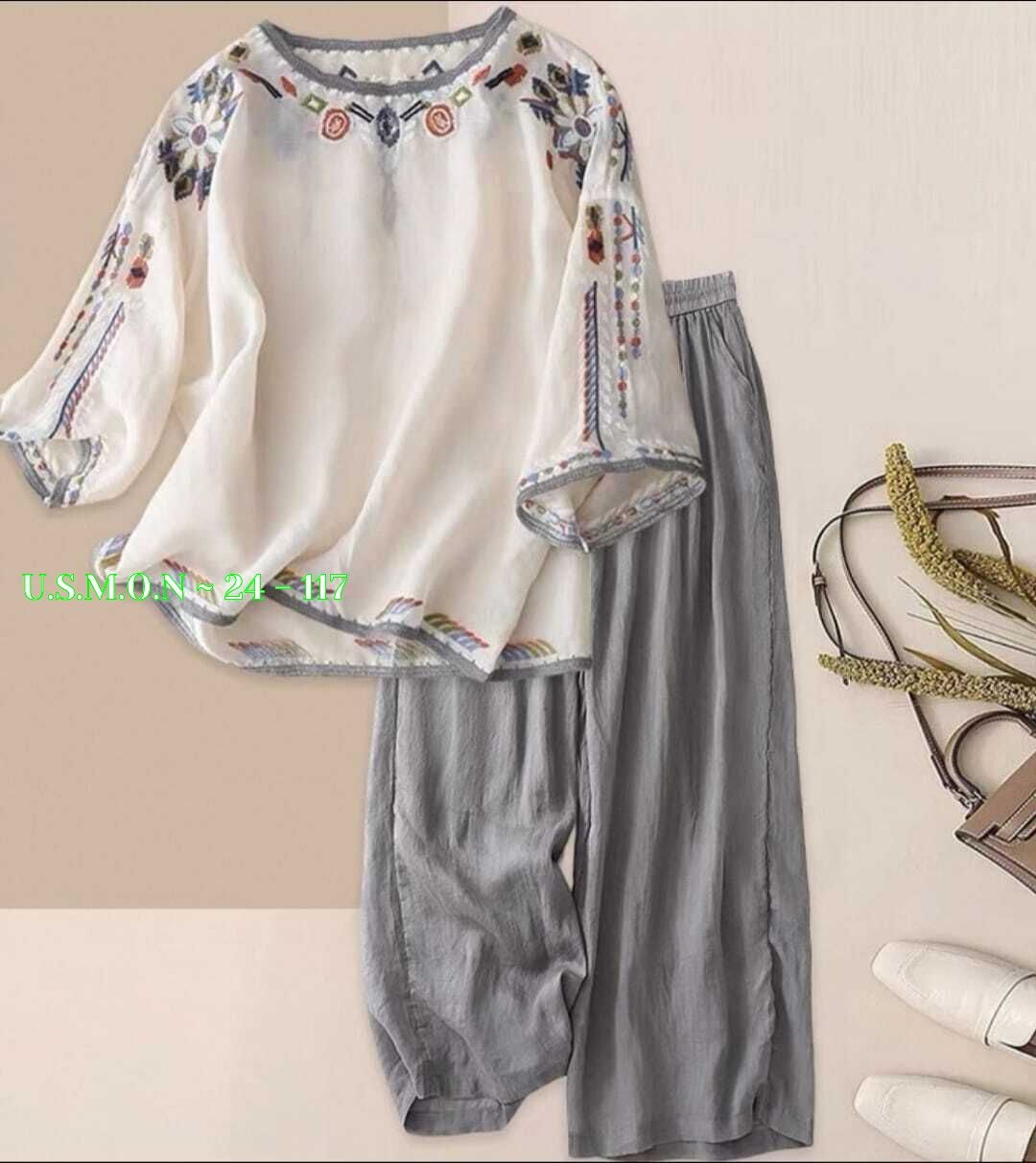 домашние костюмы,повседневный костюм,блузка в стиле бохо,блузка с вышивкой,костюм комплекты