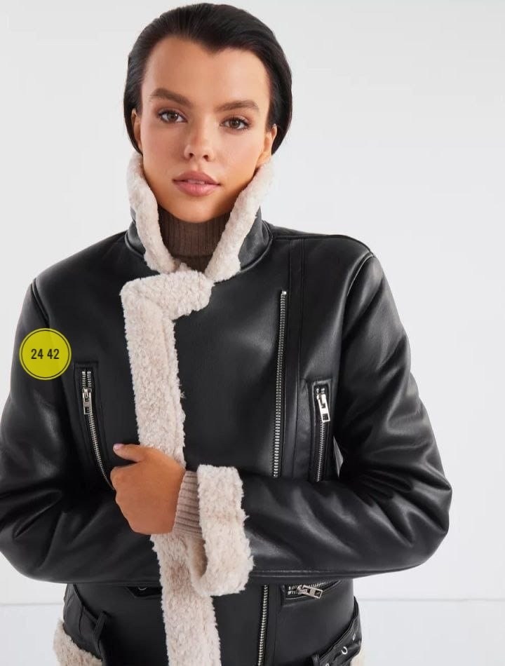 дубленка авиатор короткая vittoria vicci,дубленка искусственная vittoria vicci,дубленка демисезонная женская,дублёнка женская,дубленка "авиатор"