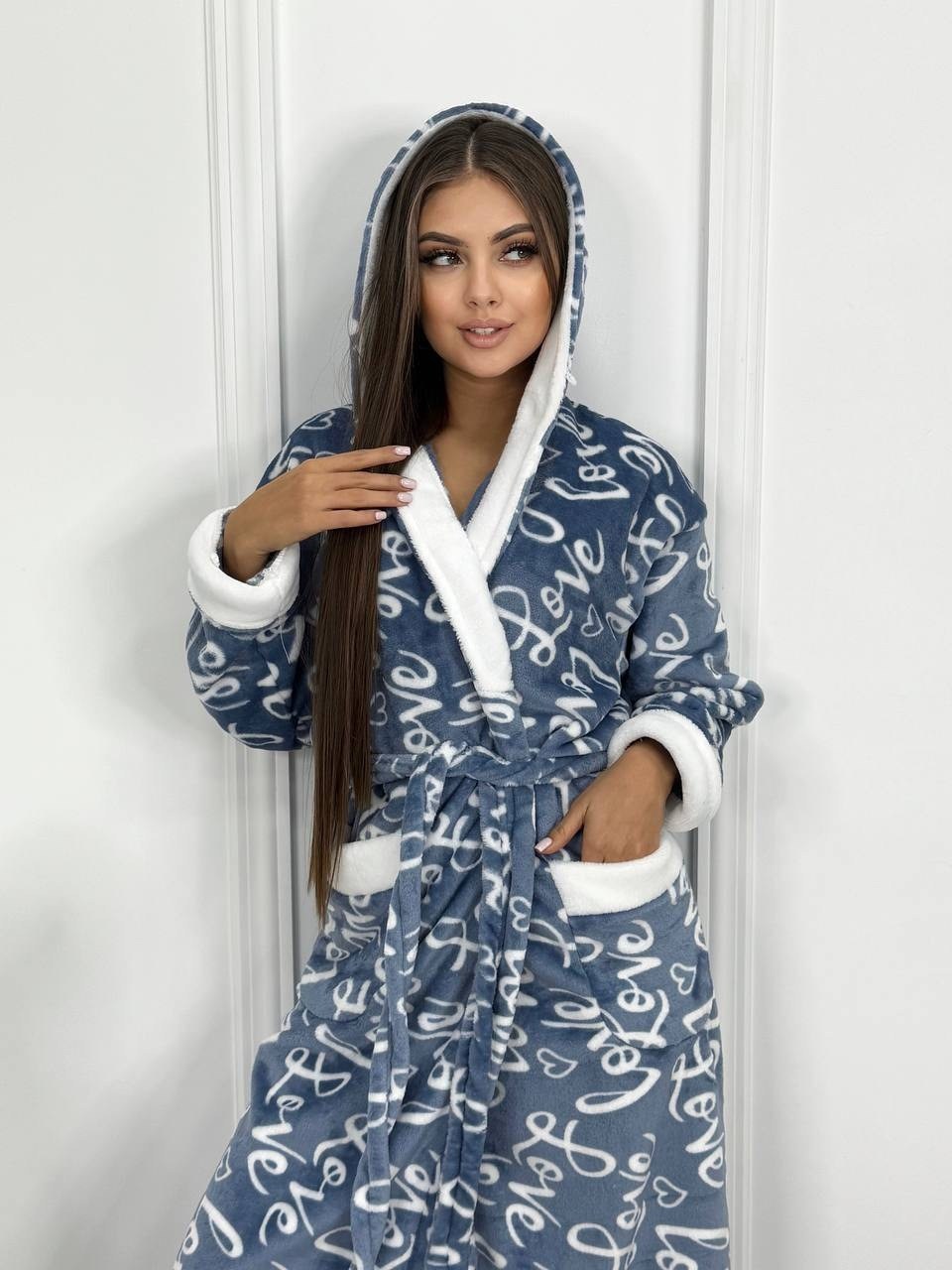 халат женский,халат теплый,халат женский для дома,халат,женский домашний халат