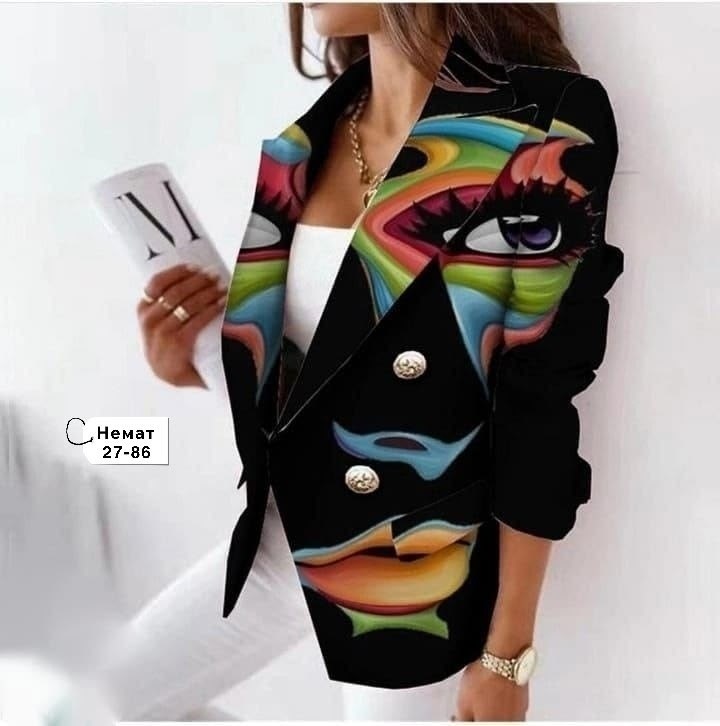 пиджак с принтом,стильный пиджак,женская мода,пиджак женский