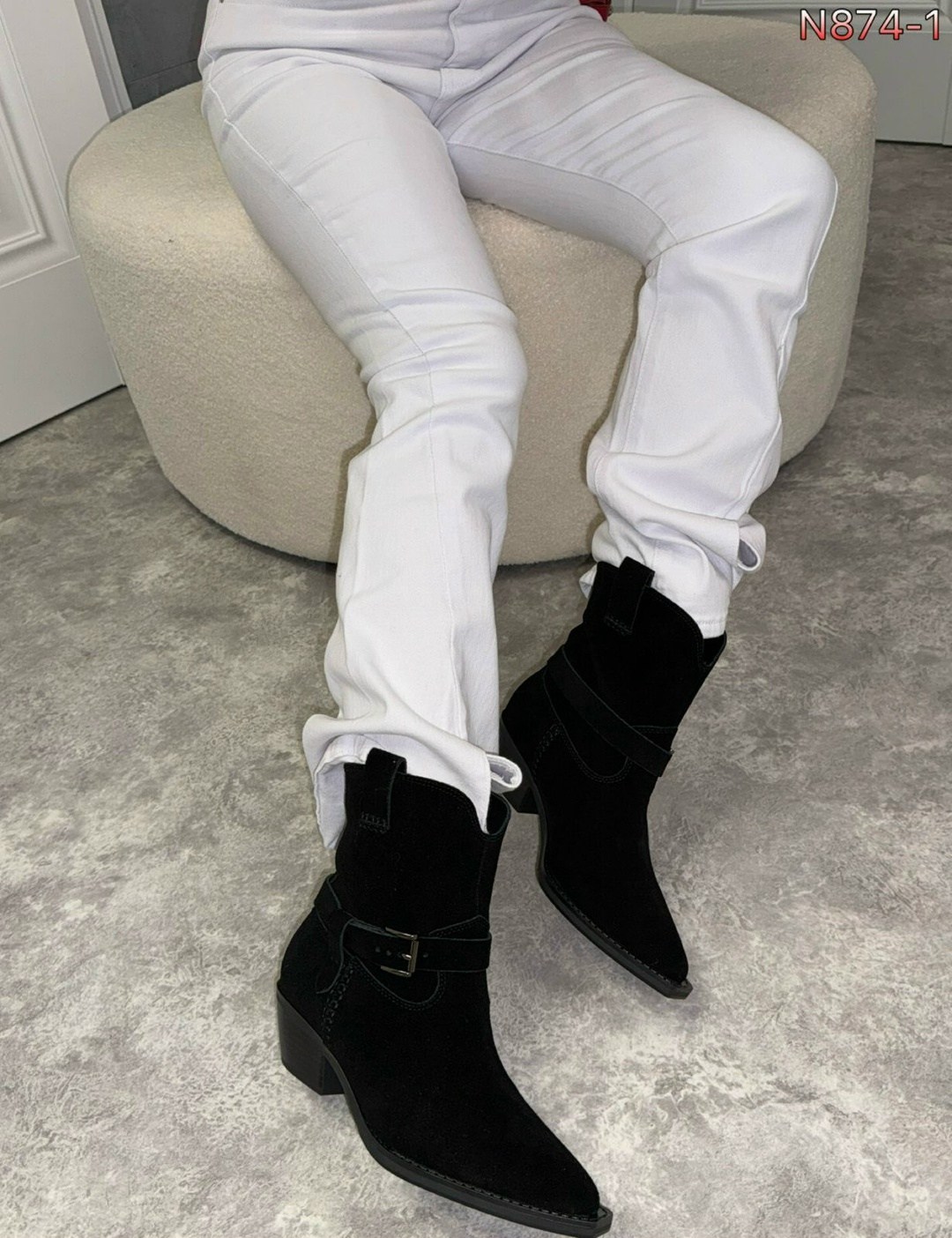 ,казаки серые замшевые,женская ,казаки женские,замшевые ботильоны