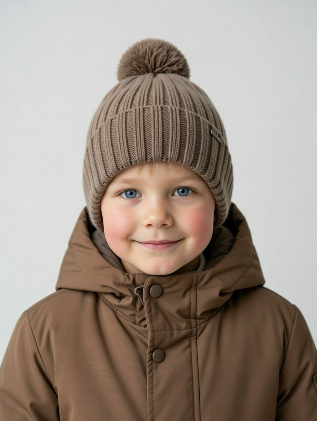 шапка зимняя для мальчика,шапка с помпоном для мальчика,шапка для мальчика,шапка детская зимняя,зимняя детская шапка для мальчика с помпоном бини