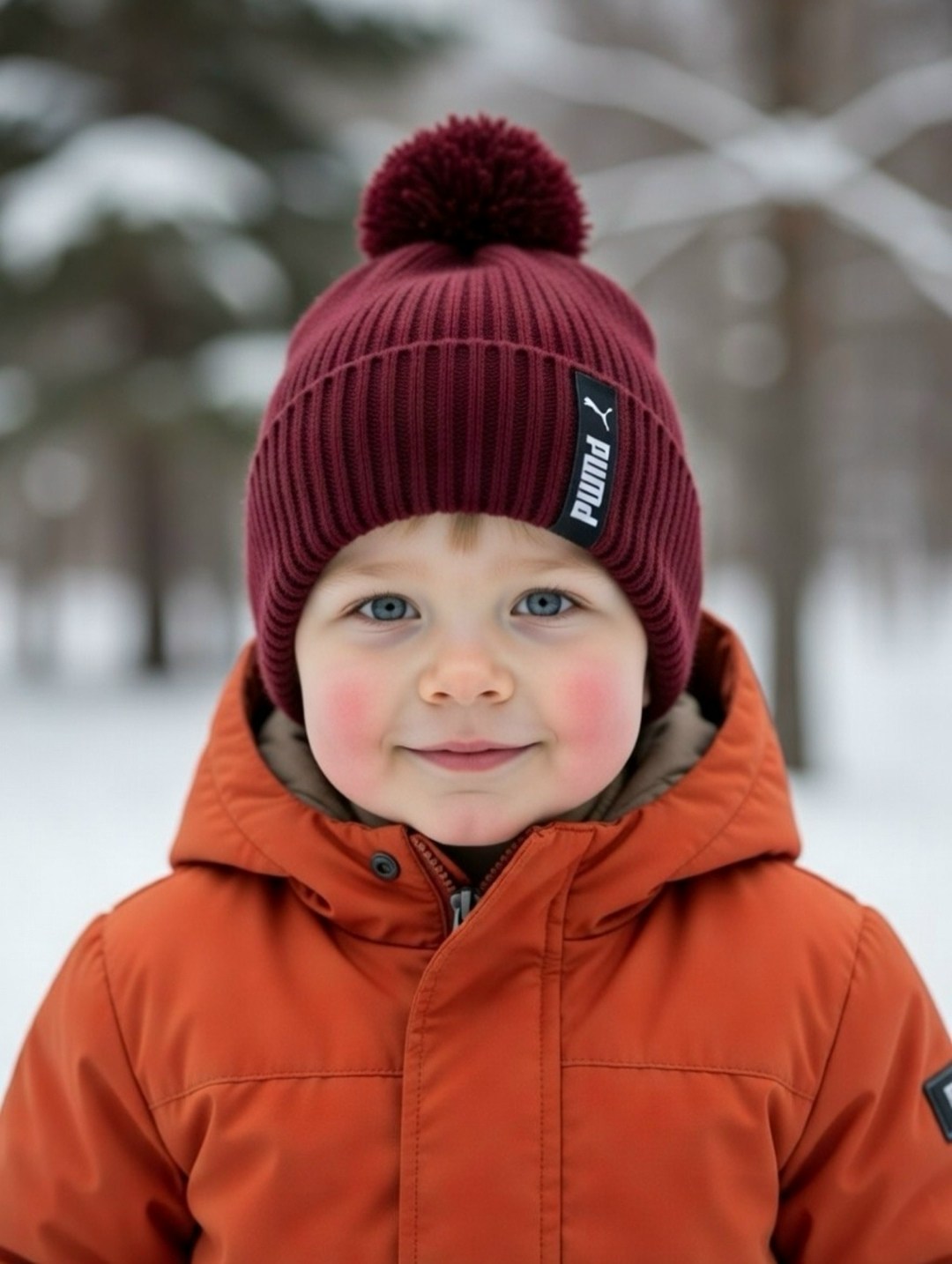 шапка зимняя для мальчика,шапка с помпоном для мальчика,шапка для мальчика,шапка детская зимняя,зимняя детская шапка для мальчика с помпоном бини