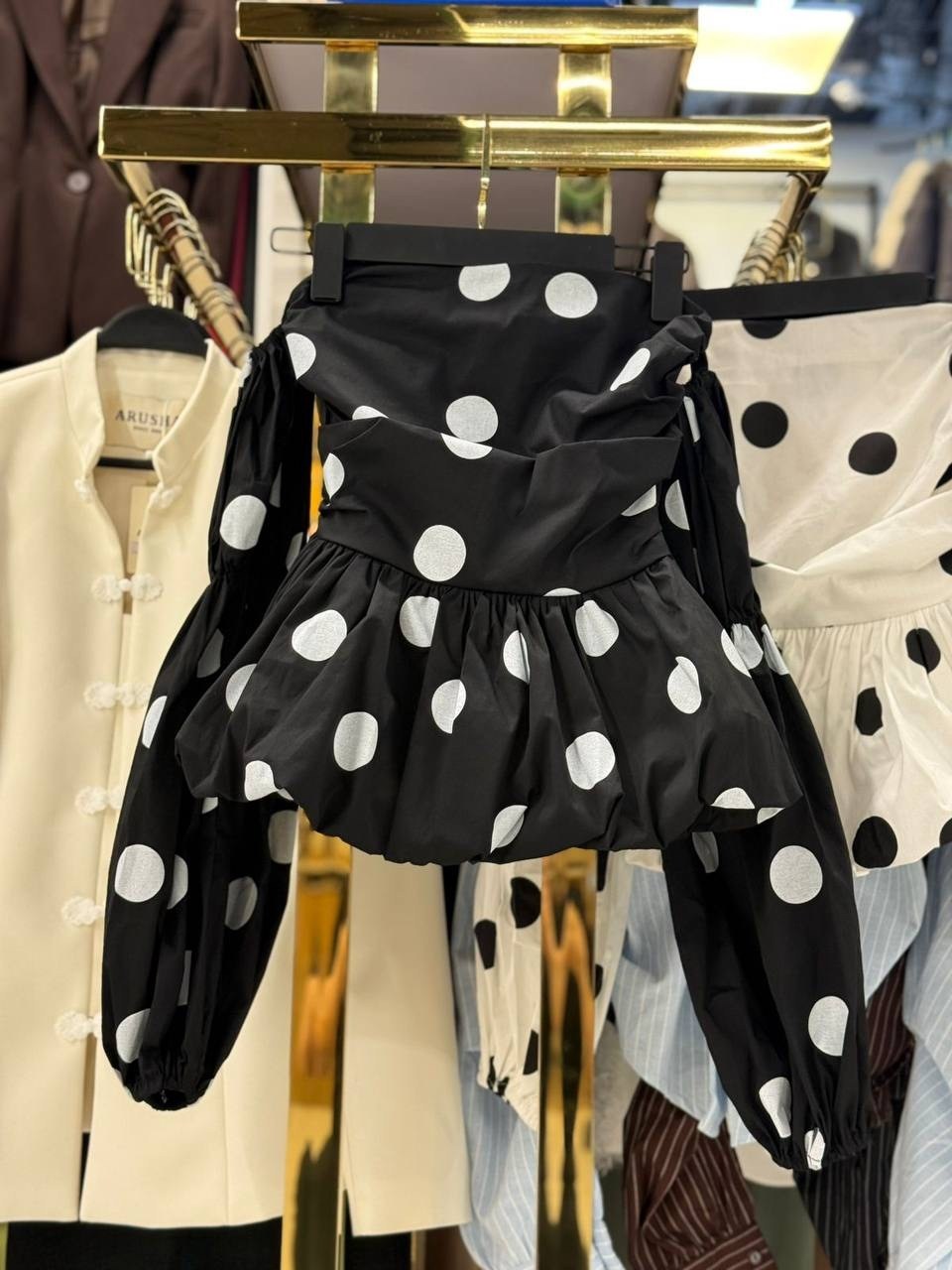 блузка модная,блузы,блузка в горох,женская блузка