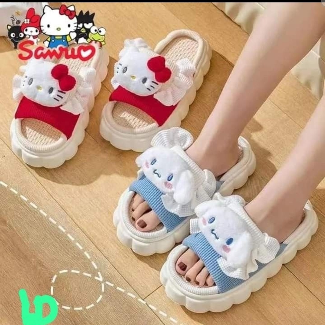 милые тапочки,тапочки sanrio,тапочки модные,домашние тапочки,тапочки для девочек