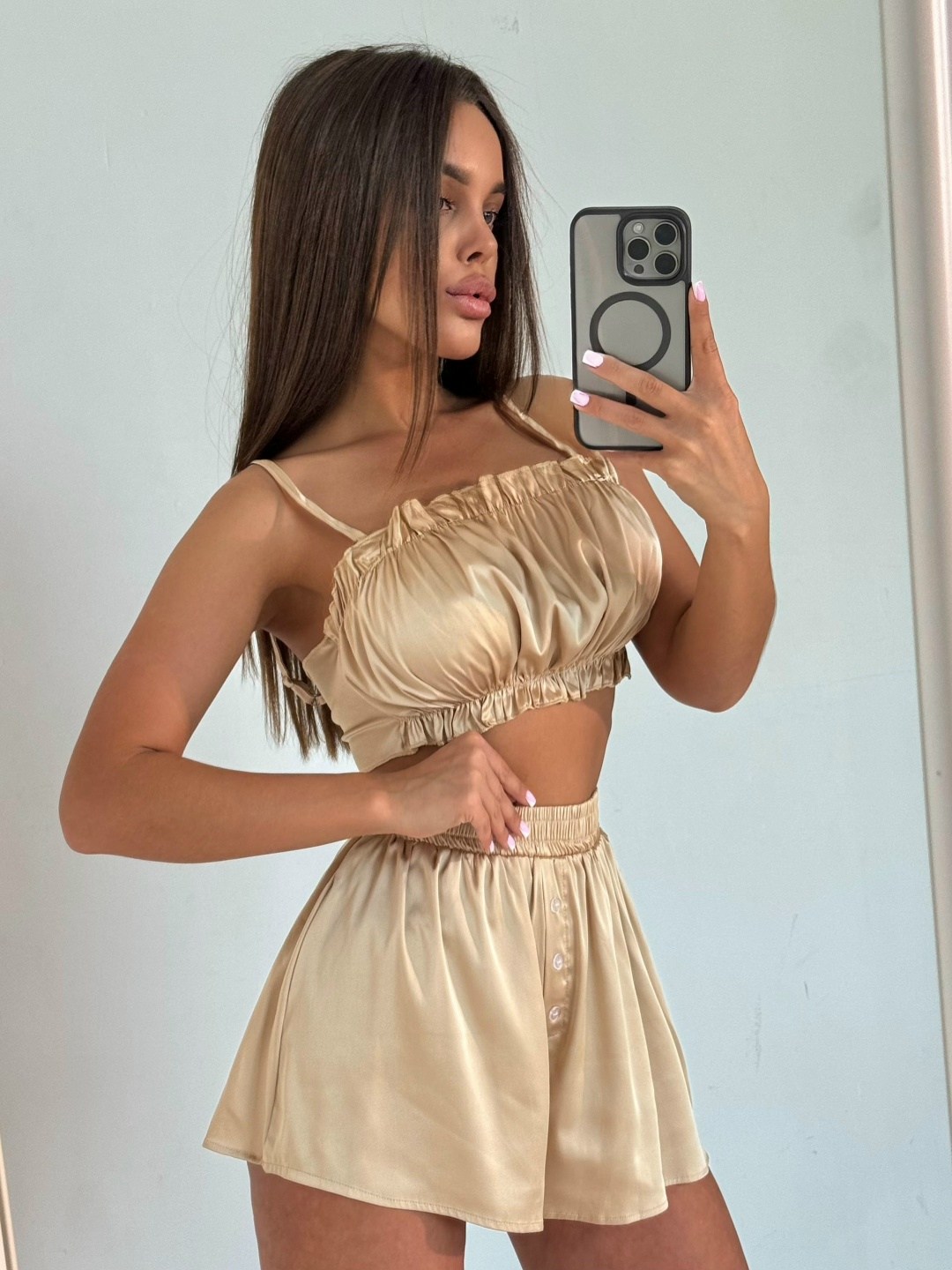 пижама женская с шортами шелковая,шелковая пижама italian chocolate,атласная пижама женская,пижама женская комплект,шёлковая пижама женская