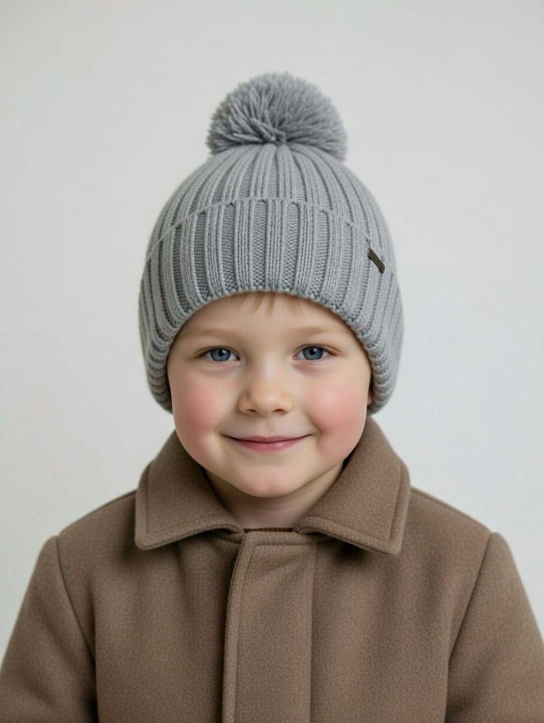 шапка зимняя для мальчика,шапка с помпоном для мальчика,шапка для мальчика,шапка детская зимняя,зимняя детская шапка для мальчика с помпоном бини