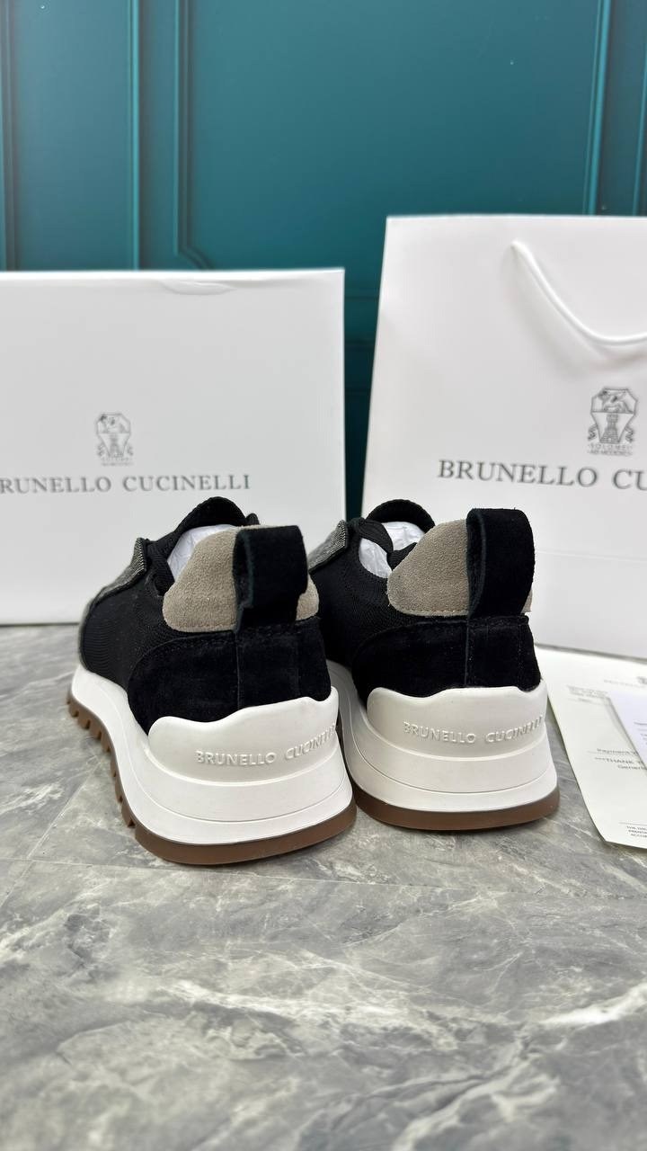 комбинированные кроссовки brunello cucinelli,кроссовки brunello cucinelli,кроссовки brunello cucinelli черный,замшевые кроссовки brunello cucinelli,кроссовки мужские brunello cucinelli
