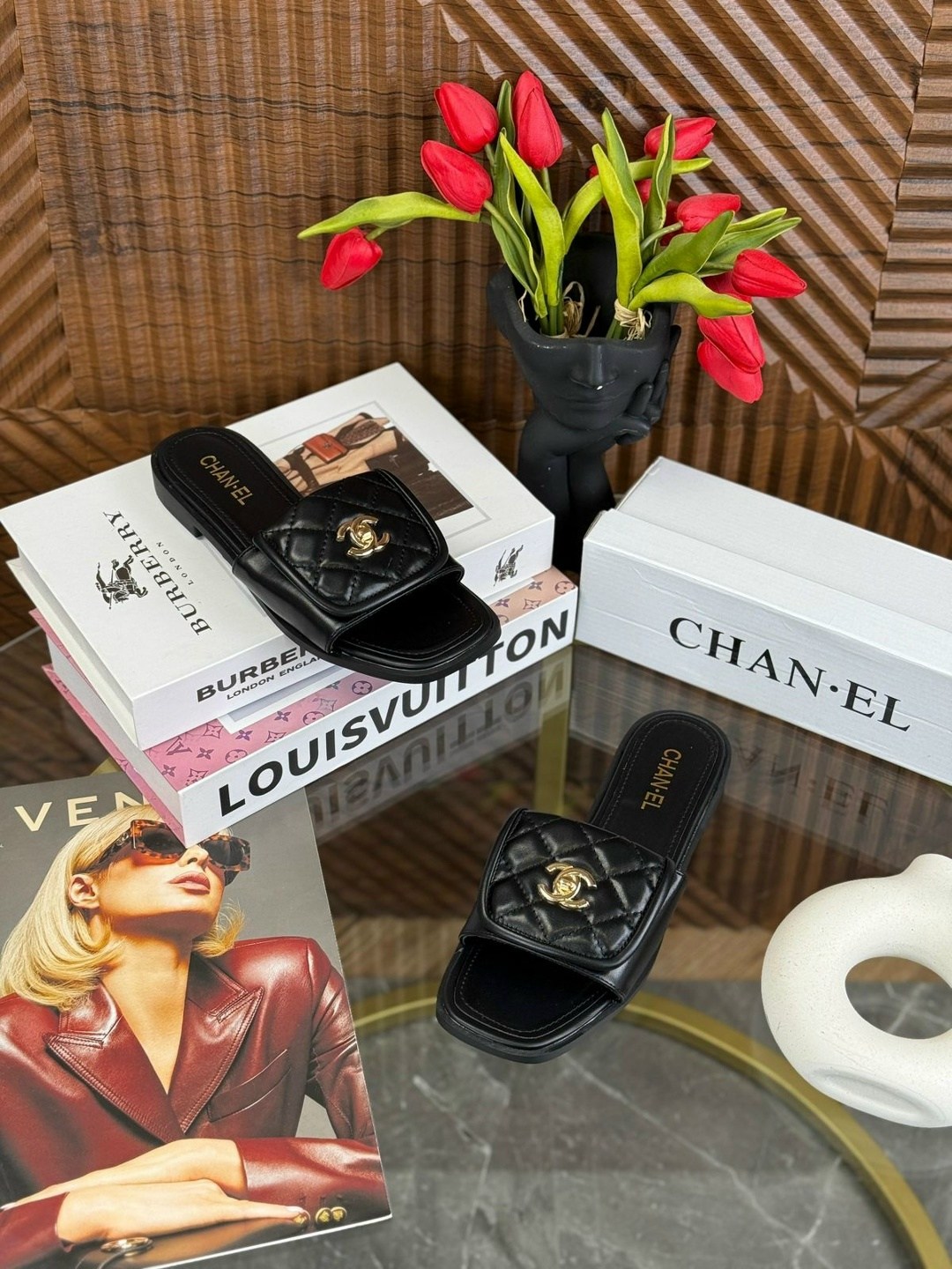 шлепанцы chanel,шлепанцы шанель черные,шлепки шанель,шлепанцы женские,женские шлепанцы chanel