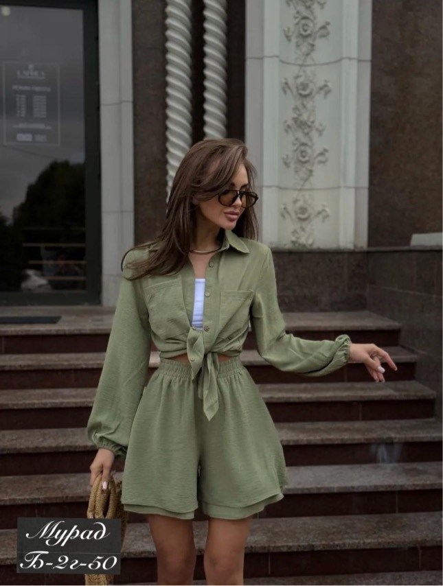 льняной костюм женский летний с шортами,муслиновый костюм женский с шортами,летние костюмы женские,костюм с шортами женский летний,летние костюмы