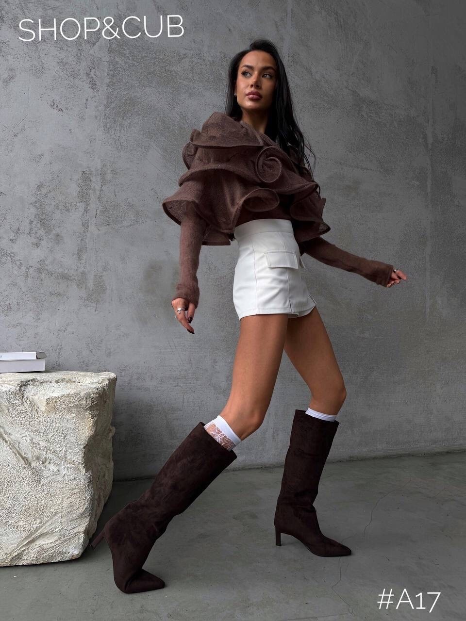 демисезонные шоколадные коричневые сапоги высокие сапоги трубы ботфорты замшевые высокий каблук,сапоги,стильные сапоги,сапоги замшевые,сапоги демисезонные