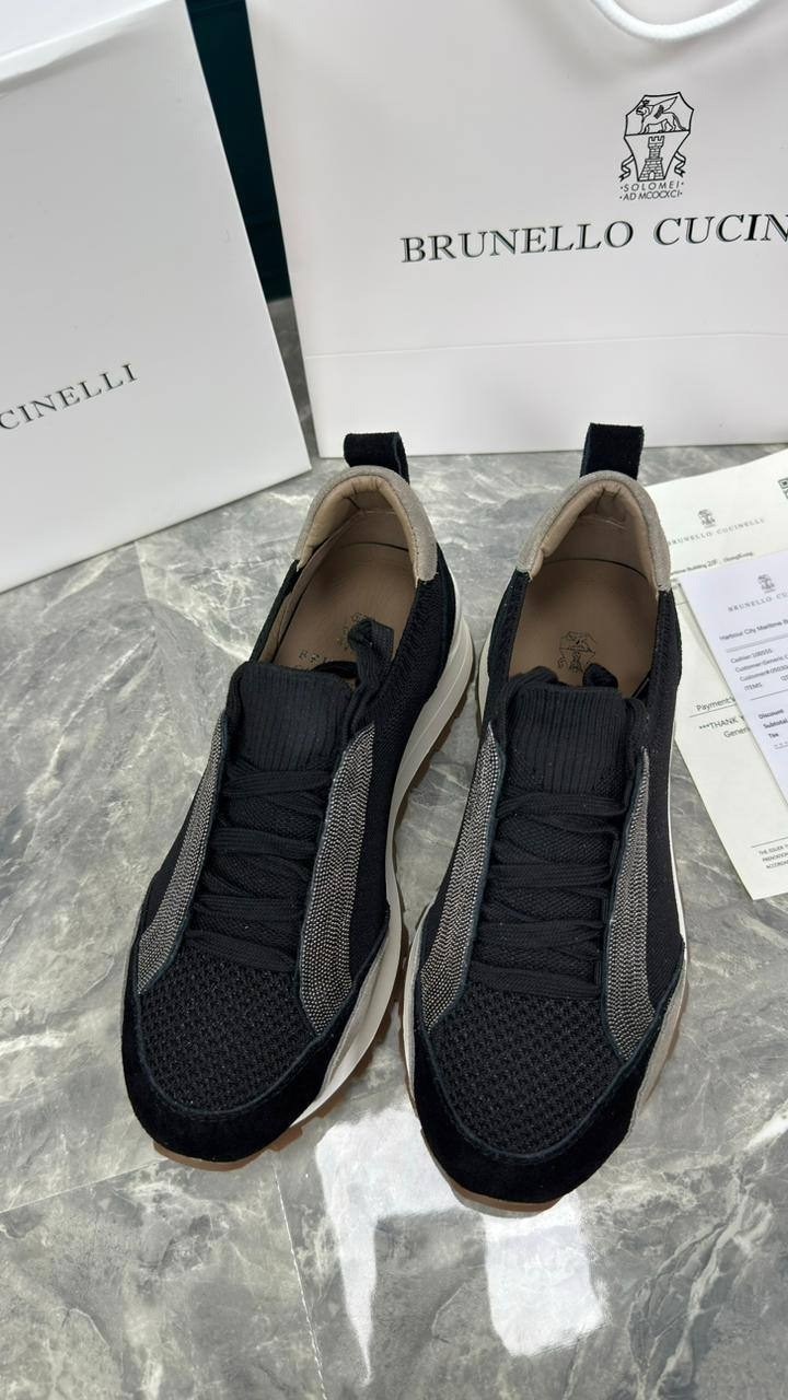 комбинированные кроссовки brunello cucinelli,кроссовки brunello cucinelli,кроссовки brunello cucinelli черный,замшевые кроссовки brunello cucinelli,кроссовки мужские brunello cucinelli