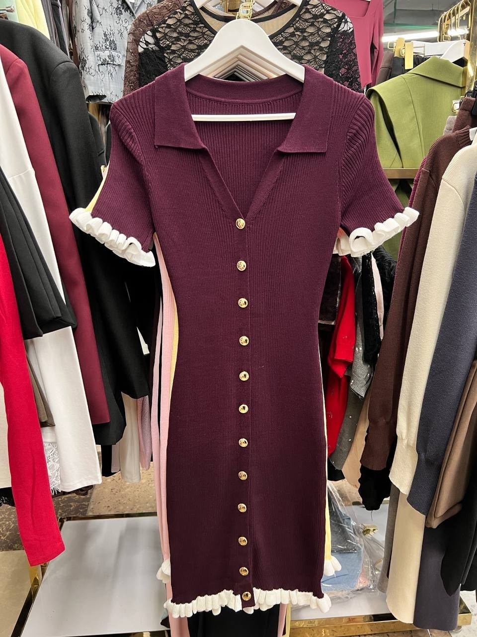 трикотажное платье,трикотажное платье мини,вязаное платье,трикотажное платье с воротником,платье трикотажное женское