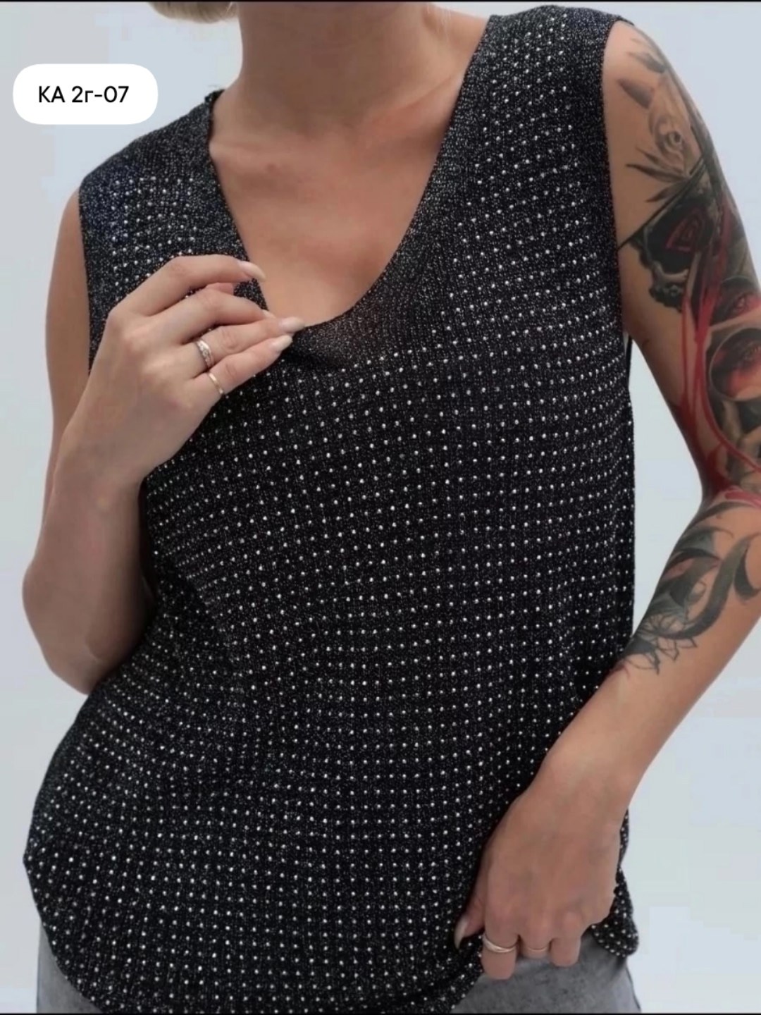 топ блестящий майка со стразами,топ блестящий майка со стразами цвет черный,топ блестящий майка со стразами vv-fashion цвет черный,майка хлопок,майка женская