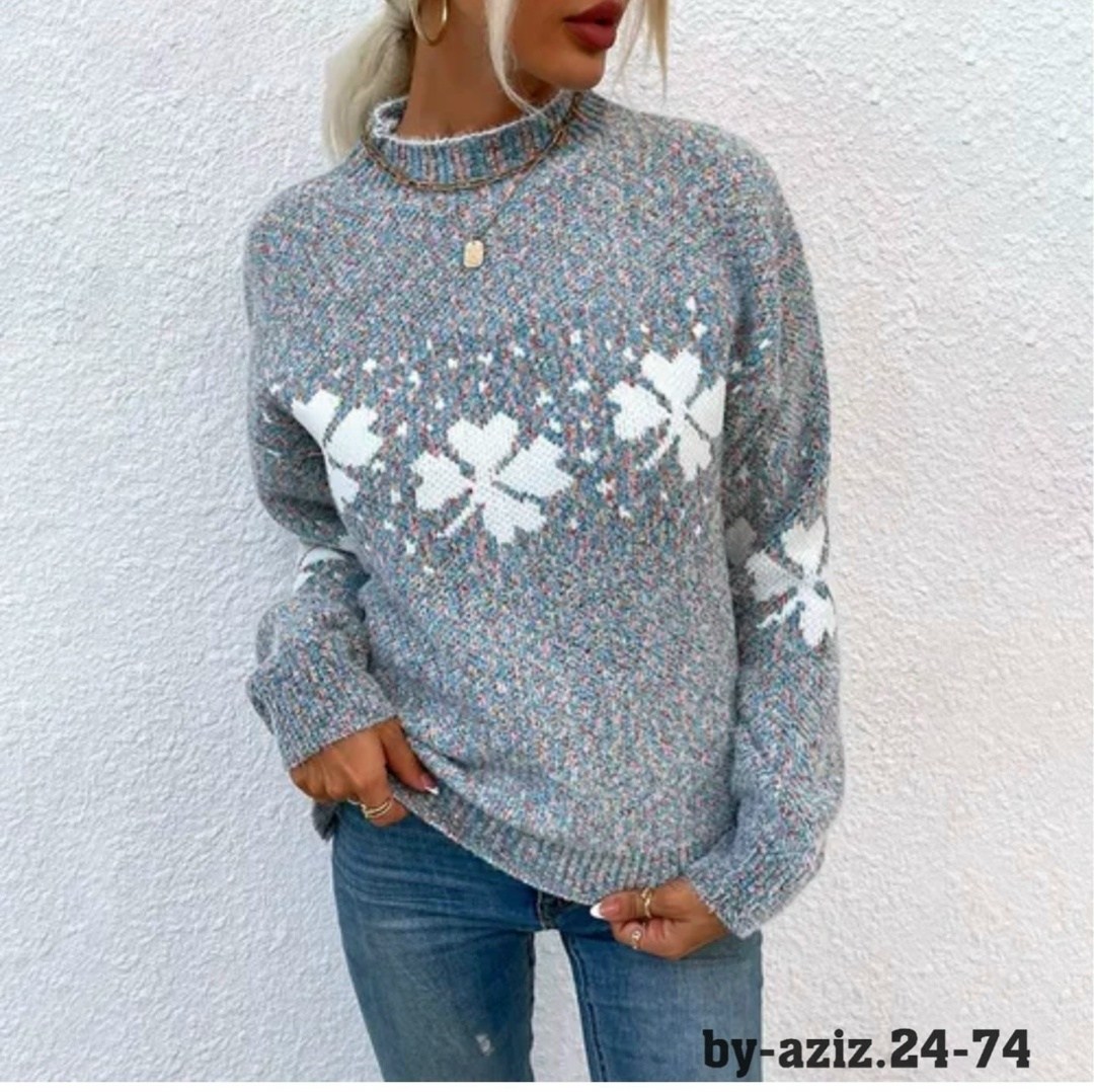 свитер со снежинками,свитер зимний теплый,вязаные свитера,женские вязаные свитера,свитер женский