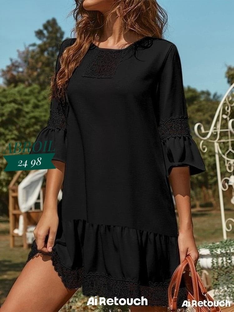 платье с кружевами,платье с кружевом на подоле,платье туника,кружевное платье,женское платье