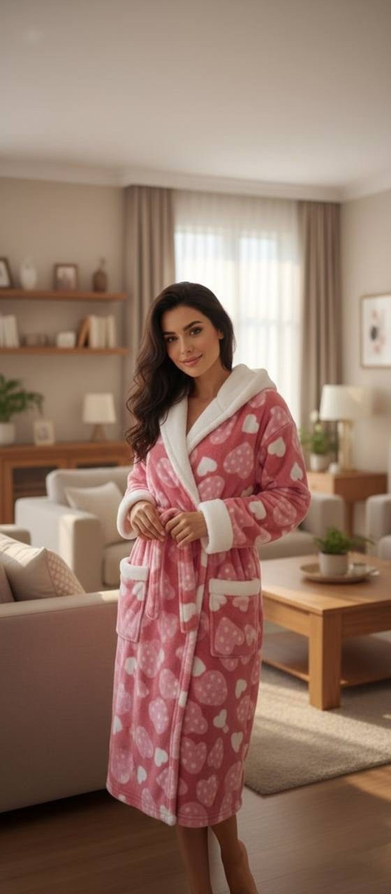 женский халат,халат женский домашний,халат,халат розовый,флисовый халат