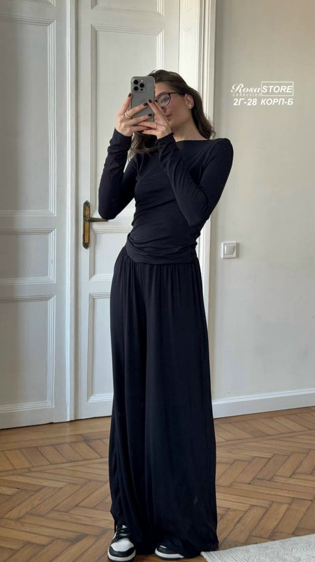 элегантное платье,лёгкий костюм из вискозы с лонгсливом и струящимися брюками,стильное платье,длинное платье,брюки палаццо