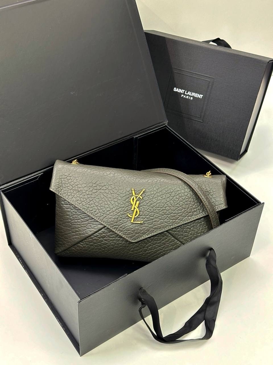 yves saint laurent сумка,клатч saint laurent,женский графитовый клатч на цепочке saint laurent,графитовый клатч cassandre saint laurent matelasse,клатч