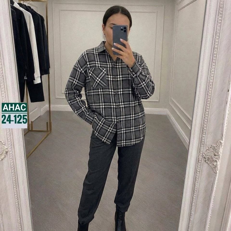 рубашка женская в клетку,женская рубашка оверсайз в клетку,рубашка женская в клетку happyfox,рубашка в клетку,рубашка в клетку с длинными рукавами
