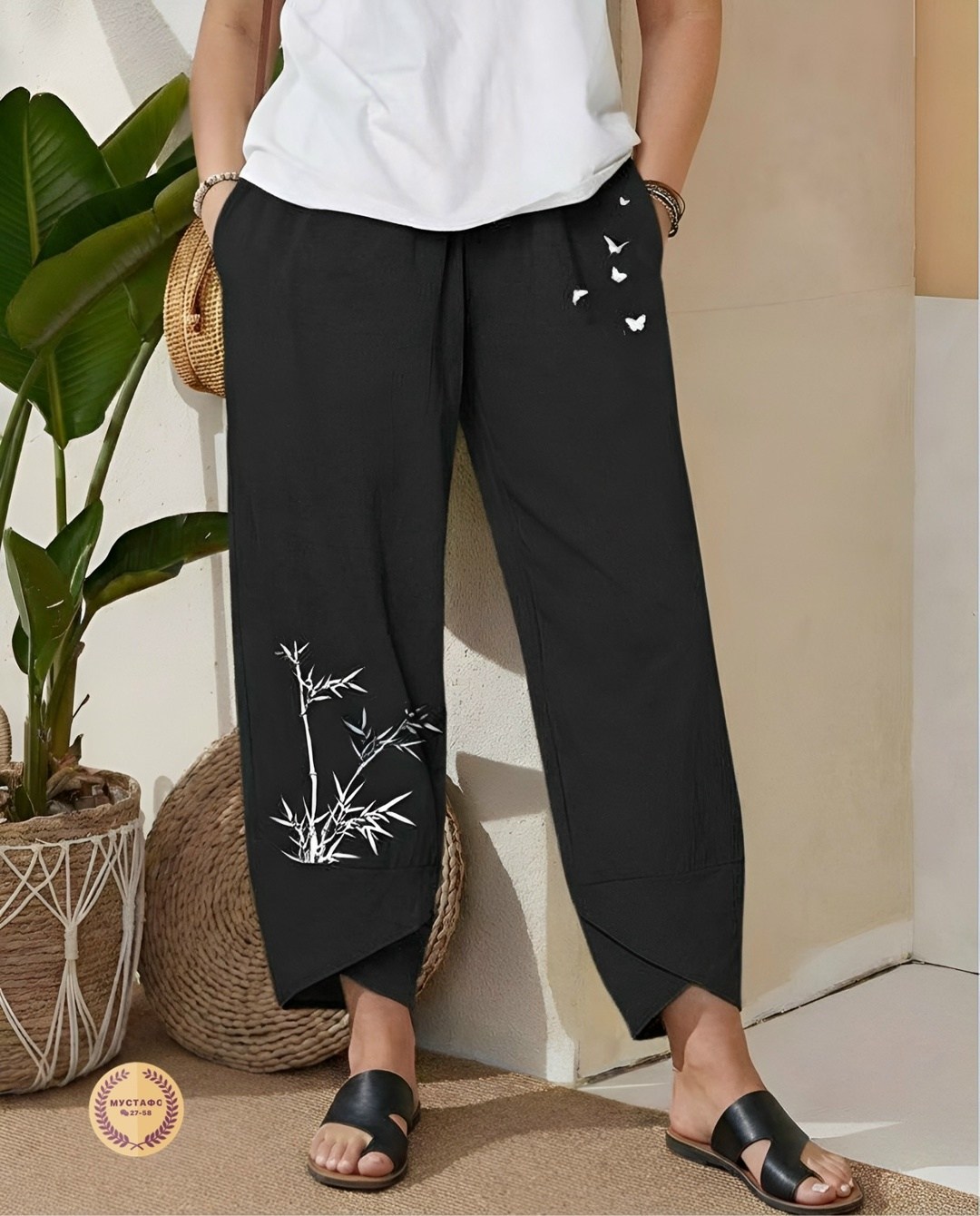 повседневные брюки,женские свободные брюки,льняные брюки,широкие женские брюки,брюки в стиле бохо