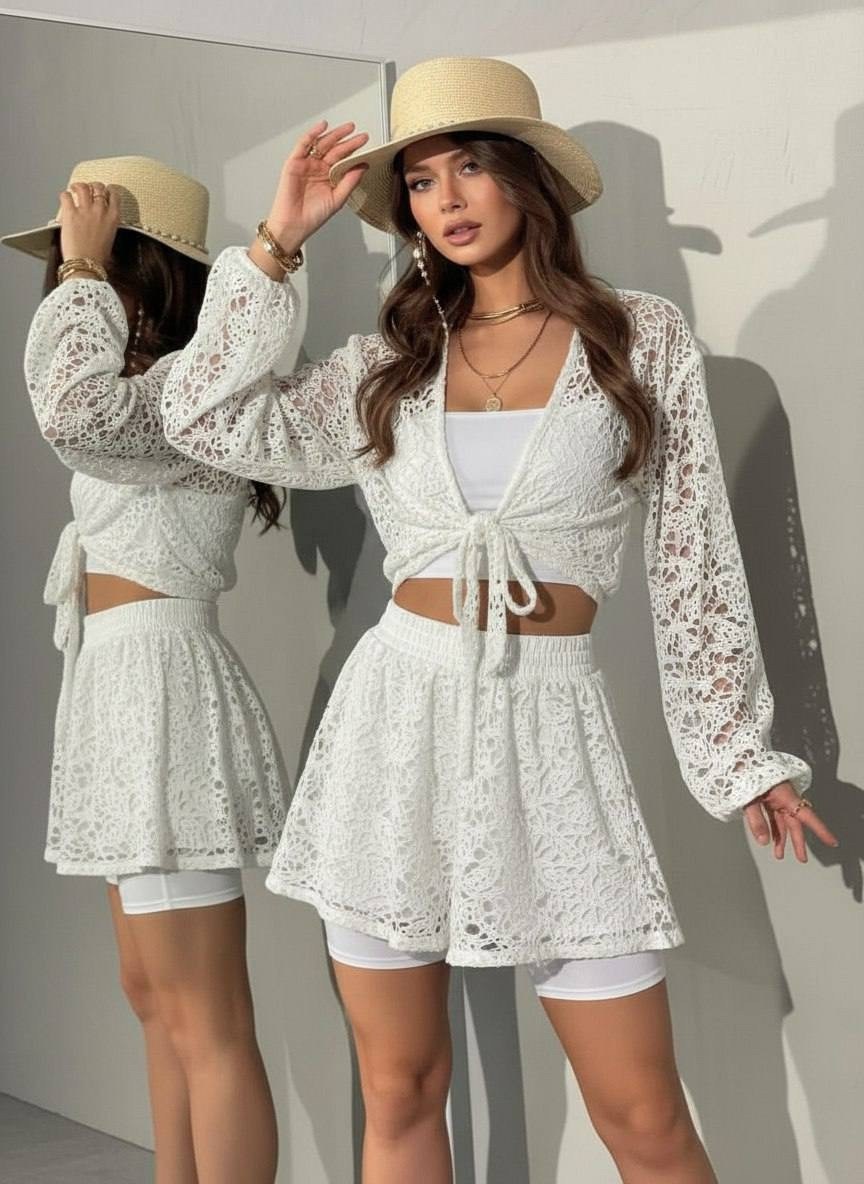 модные костюмы,кружевной кардиган,костюм кружевной,вязаные костюмы,кружевной комплект