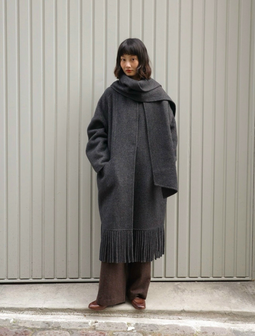 модное пальто,пальто зимняя,пальто оверсайз,пальто с шарфом,пальто шерстяная