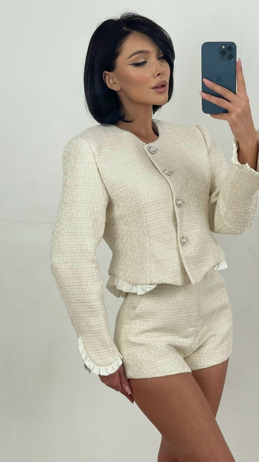 жакет,женский твидовый пиджак,женское короткое пальто с бантом,твидовый жакет,женский твидовый костюм