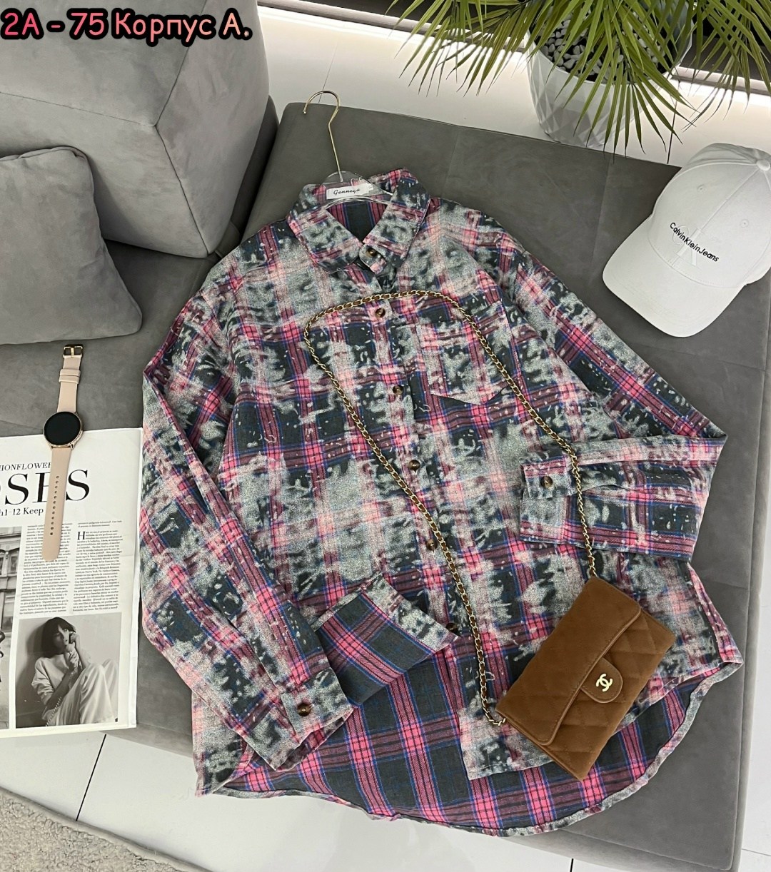 рубашка в клетку от miu miu,женская рубашка в клетку,рубашка в клетку,теплая рубашка в клетку оверсайз,женская рубашка