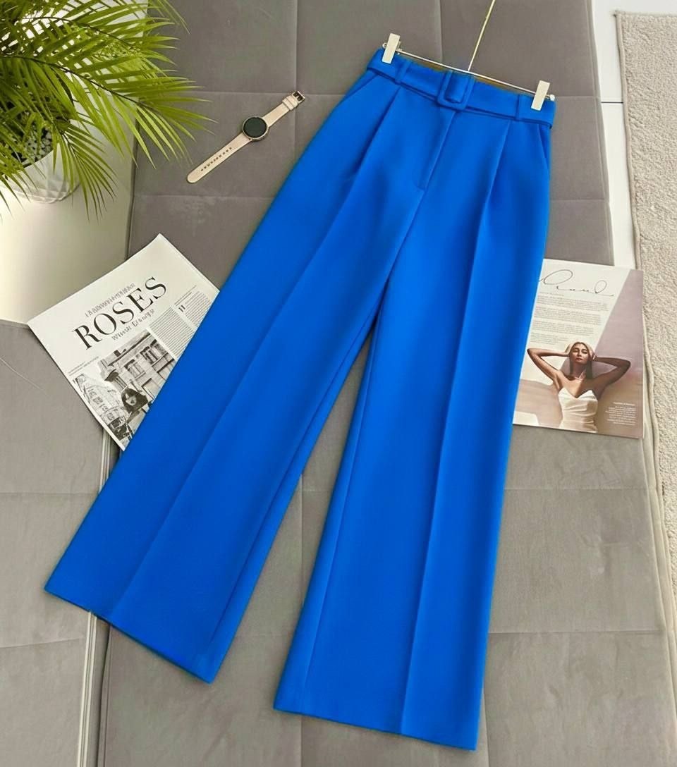 синие брюки палаццо,брюки классические,брюки палаццо,широкие брюки,брюки свободные