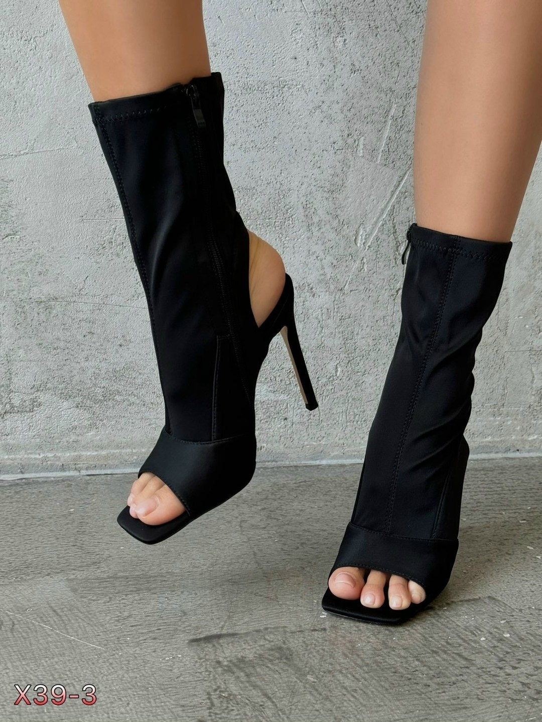 ботильоны открытые,ботильоны женские,стильные ботильоны,ботильоны на шпильках,ботильоны чулки на каблуке shoesbar