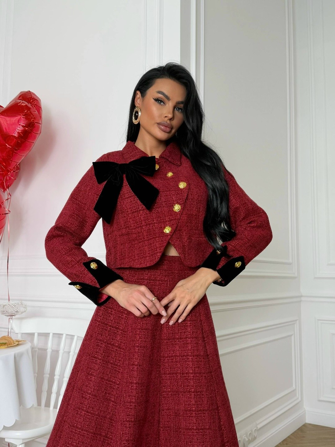 женский твидовый костюм из двух предметов,твидовый костюм,женский твидовый костюм,твидовый костюм с юбкой,костюм женский