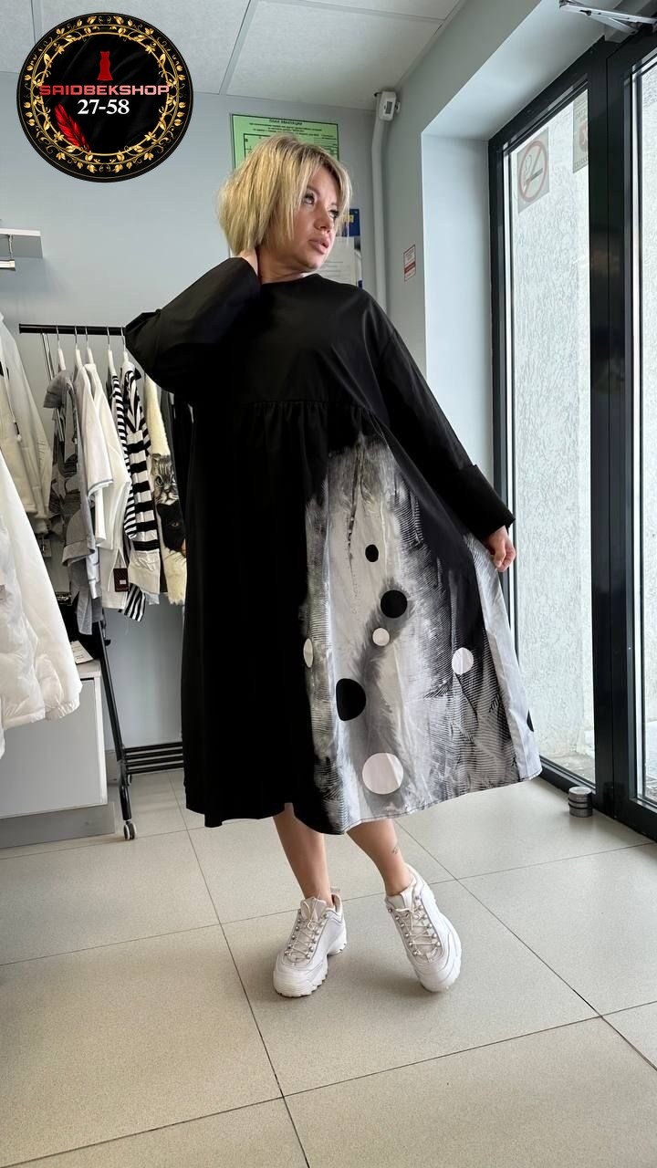 стильное платье свободного кроя,свободное платье,платье туника,женское платье,платье большие размеры
