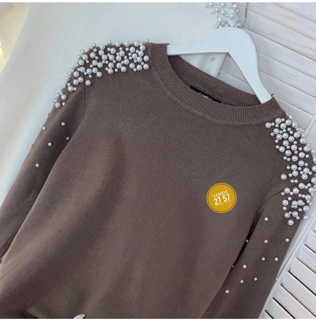 кофта с бусинками,кофта женская,джемпер с бусинами,кофта женская трикотажная с бусинами,свитер с бусинками