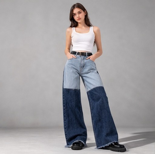 джинсы в стиле пэчворк,джинсовые брюки,джинсы карго женские широкие,модные джинсы,широкие джинсы
