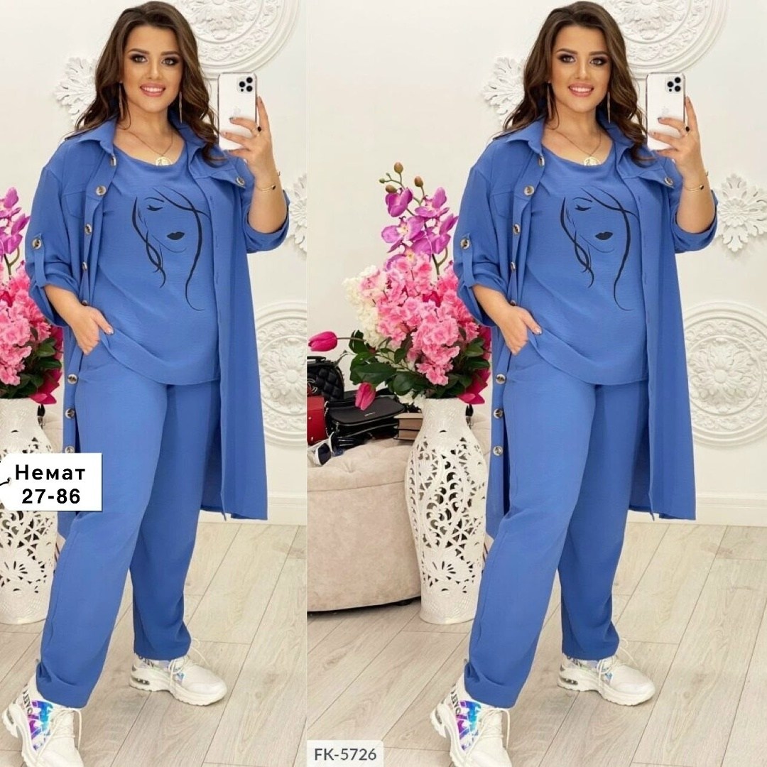 костюм тройка больших размеров,костюм женский тройка,костюм с брюками,женские брючные костюмы,костюм жатка женский летний брючный