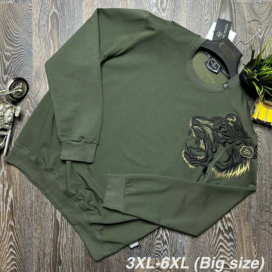 свитшот мужской philipp plein,толстовка мужская хаки,оригинальный свитшот,свитшот philipp plein,мужские свитшоты