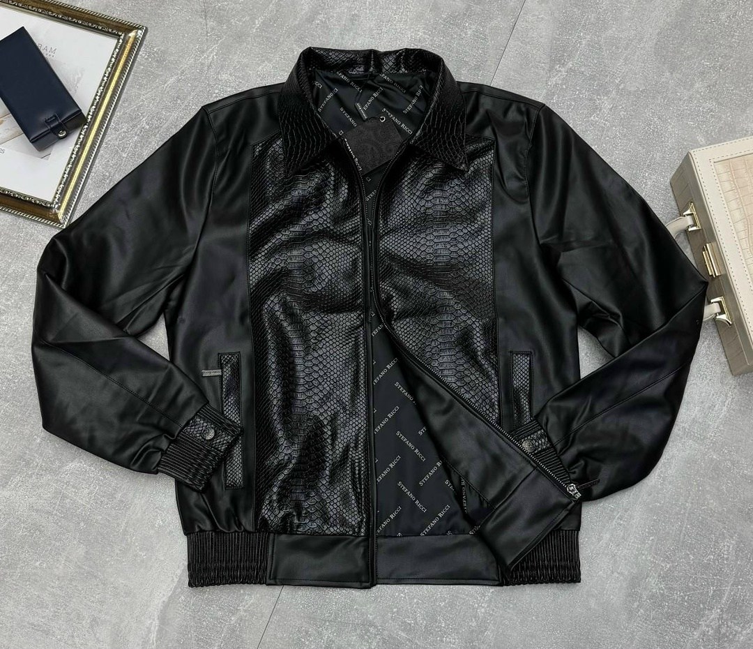 кожаная куртка stefano ricci,кожаная куртка stefano ricci имитация кроко,кожаная куртка,куртка кожаная мужская,куртка бомбер