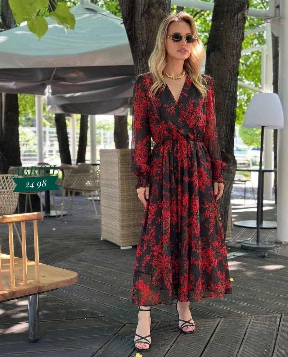 шифоновое платье,платье женская,платье шифон,женские длинные платья,платье миди