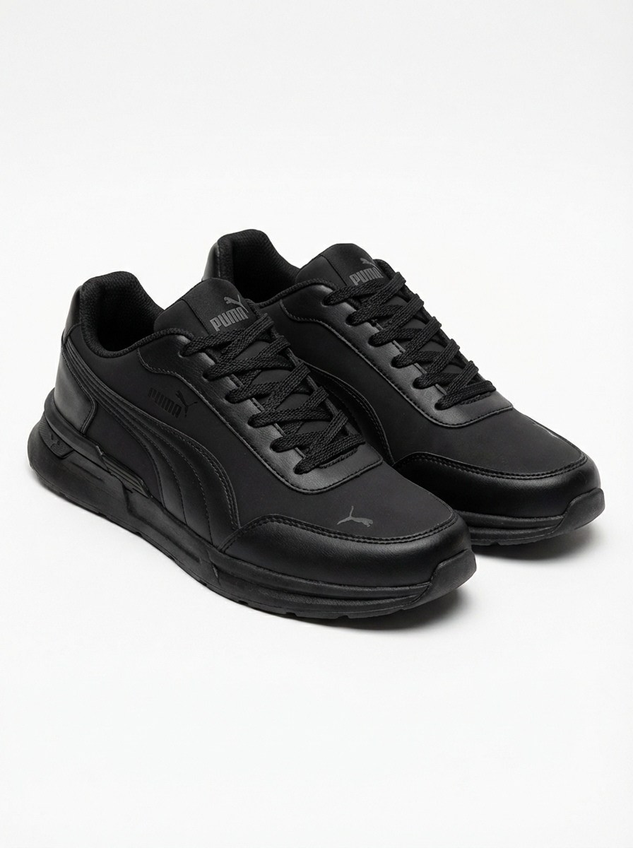 кроссовки мужские puma st runner v4 l puma black/shadow gray,кроссовки пума мужские демисезонные,кроссовки puma черный,кроссовки puma,кроссовки st runner v3 l 384855 puma черный
