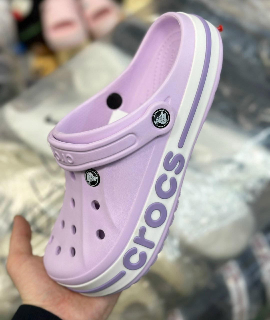 женские кроксы,лавандовые сабо crocs bayaband clog,crocs розовые,сабо crocs,